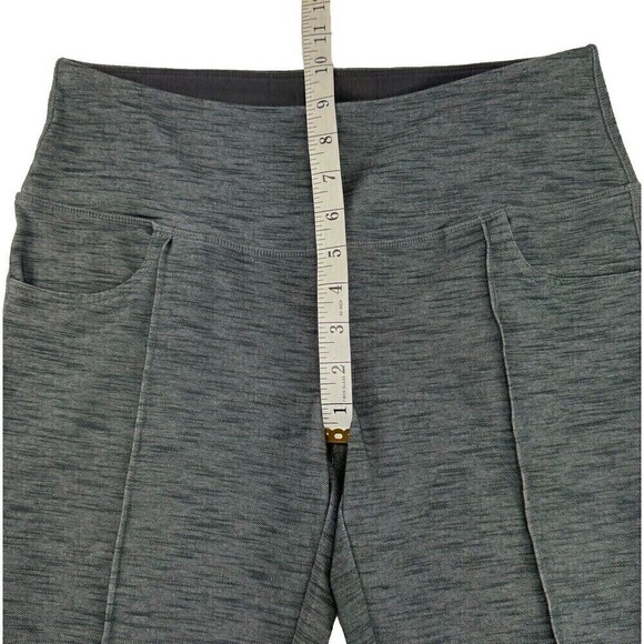 MPG Grey Activewear Legging Pants Pull On Black Size Medium Rolled Cuff Capri - Picture 6 of 9